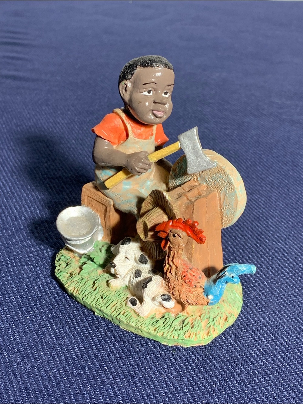 Vtg Hand-Painted Farm Figurine